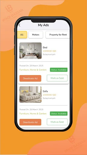 ดาวน์โหลด Iraqi Bazzar ล่าสุด – แอปซื้อขายสินค้าออนไลน์ครบวงจร - Screenshot 19