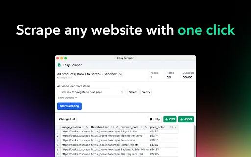 ดาวน์โหลด Easy Scraper ฟรี – ดึงข้อมูลเว็บไซต์ได้ง่ายในคลิกเดียว - Screenshot 1