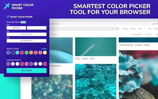 ดาวน์โหลด Smart Color Picker ล่าสุด – เครื่องมือดูดสีฟรีสำหรับเบราว์เซอร์ - Screenshot 1