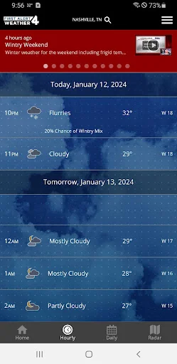 ดาวน์โหลดแอป WSMV 4 FIRST ALERT Weather อัปเดตล่าสุด – พยากรณ์อากาศแม่นยำ - Screenshot 2