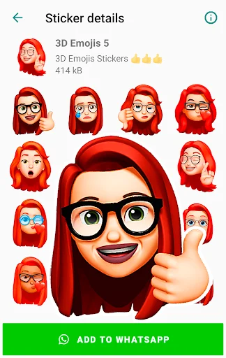 ดาวน์โหลด Funny Emojis Stickers ล่าสุด – สติกเกอร์ 3D สุดน่ารักสำหรับ WhatsApp - Screenshot 4