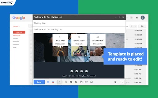Gmail™ Email Templates by cloudHQ – เทมเพลตอีเมลสวยงาม ใช้งานฟรี - Screenshot 3