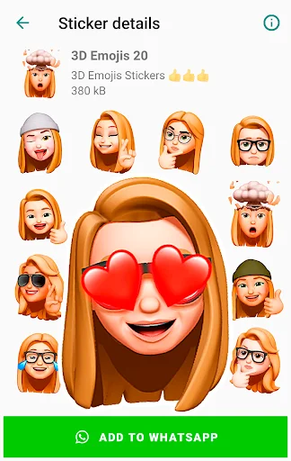 ดาวน์โหลด Funny Emojis Stickers ล่าสุด – สติกเกอร์ 3D สุดน่ารักสำหรับ WhatsApp - Screenshot 15