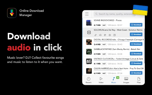 Online Download Manager: โหลดวิดีโอและไฟล์ฟรี – ส่วนขยาย Chrome - Screenshot 2