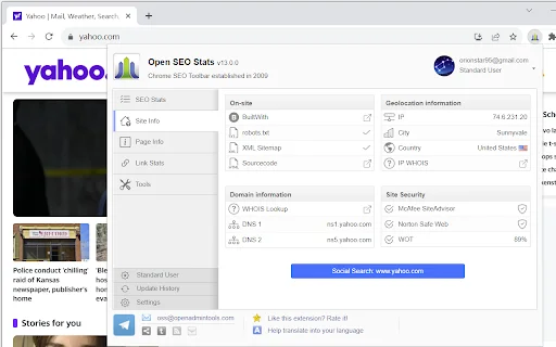 ดาวน์โหลด Open SEO Stats ล่าสุด – เครื่องมือวิเคราะห์ SEO ครบวงจรสำหรับ Chrome - Screenshot 2