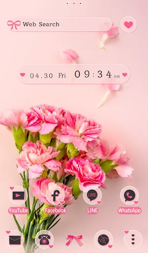 ดาวน์โหลด Pink Carnations Theme ฟรี – เปลี่ยนหน้าจอให้สวยหวานด้วยดอกคาร์เนชั่น - Screenshot 5