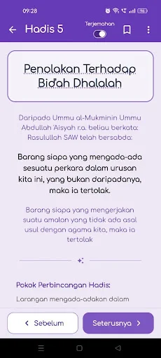 ดาวน์โหลด Hadis 40 Imam Nawawi ภาษามาเลย์ – เรียนรู้หลักธรรมฟรี - Screenshot 4