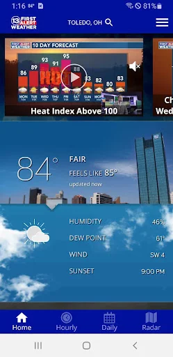 ดาวน์โหลด 13abc First Alert Weather ล่าสุด – พยากรณ์อากาศแม่นยำ ฟรี - Screenshot 1