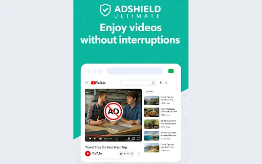 ดาวน์โหลด AdShield ตัวบล็อกโฆษณา YouTube ที่ดีที่สุด – ดูวิดีโอแบบไร้โฆษณา - Screenshot 2