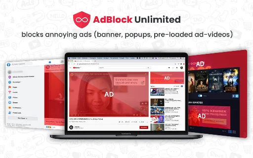 ดาวน์โหลด Adblock Unlimited ฟรี – ตัวบล็อกโฆษณาที่ดีที่สุดสำหรับ Chrome - Screenshot 1