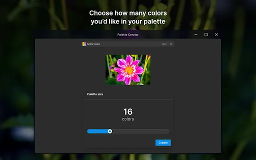 ดาวน์โหลด Palette Creator ส่วนขยายดึงชุดสีจากรูปภาพฟรีที่ดีที่สุด - Screenshot 2