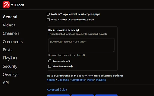 ดาวน์โหลด YTBlock ล่าสุด – ปิดกั้นวิดีโอ YouTube ที่ไม่ต้องการฟรี - Screenshot 1