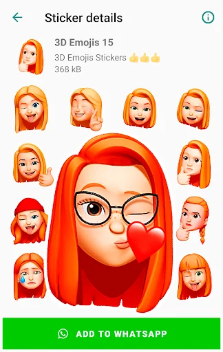 ดาวน์โหลด Funny Emojis Stickers ล่าสุด – สติกเกอร์ 3D สุดน่ารักสำหรับ WhatsApp - Screenshot 21