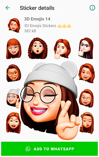 ดาวน์โหลด Funny Emojis Stickers ล่าสุด – สติกเกอร์ 3D สุดน่ารักสำหรับ WhatsApp - Screenshot 24