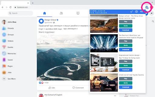 ดาวน์โหลดวิดีโอ Facebook ล่าสุด – บันทึกวิดีโอ FB ง่ายๆ ฟรี - Screenshot 2