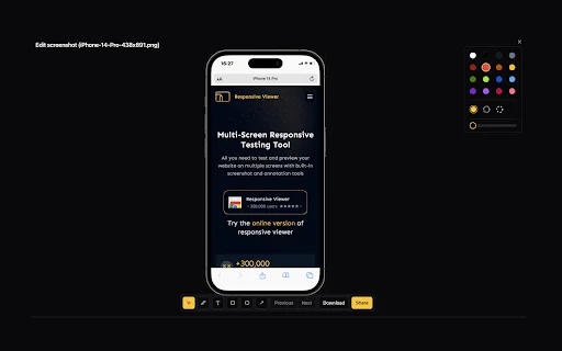 ดาวน์โหลด Responsive Viewer ล่าสุด – เครื่องมือทดสอบหน้าจอเว็บฟรี - Screenshot 5